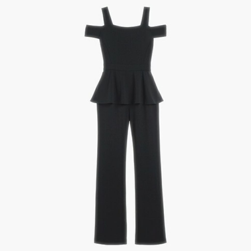 Chico's Off Shoulder Peplum Jumpsuit